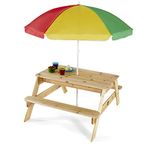Plum Children's Garden Picnic Table with Parasol