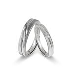 Meissa Intertwined Couples Rings for Men and Women 925 Sterling Silver Wedding Bands Size Adjustable Anniversary Ring Set Promise Ring (Set of two rings)