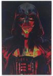 Open Road Brands Disney Star Wars Darth Vader Close-Up Metallic Wood Wall Decor - Ominous Darth Vader Wall Art for Man Cave or Movie Room