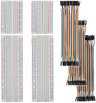 HUAREW Breadboard and Jumper Wires Kit Include 830 Tie Points Breadboard 400 Tie Points Breadboard Jumper Wire