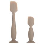2 Pack Baby Diaper Cream Spatula - Baby Diaper Rash Cream Applicator for Butt Paste Diaper Cream - Diaper Cream Brush for Newborn Baby Essentials (Brown)