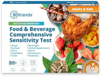 Comprehensive Food & Beverage Sensitivity Test Kit for Adults & Kids, 854 Items Tested, at-Home Intolerance Testing, Hair Analysis, Results in 5 Days