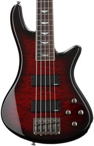 Schecter Stiletto Extreme-5 Bass Guitar, Black Cherry
