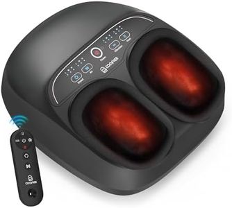 COMFIER Foot Massager Machine with Heat, FSA HSA Eligible Shiatsu Feet Massager for Plantar Fasciitis Neuropathy, Remote Control, Customizable Settings, Pause Function, UP to Men Size 13