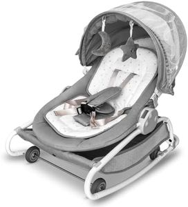 4-in-1 Electric Baby Swing for Infants, Baby Bouncer Seat, Infant Swing with 3 Distance Modes, 16 Preset Melodies, Removable Rocker, No Power Bank Included