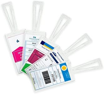 Etichette per Bagagli e Valigie, per Crociere, 5 pezzi, facile chiusura, in Resistente PVC trasparente, Made in Italy.