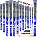 SAPLIZE Golf Grips(13 Grips with regriping kit), Cord Rubber, CL03S Golf Club Grips, Standard Size, Blue