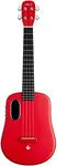 LAVA U Carbon Fiber Ukulele with Effects Tenor Travel Ukulele with Case Pick and Charging Cable (FreeBoost, Sparkle Red, 26-inch)