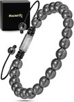 MagnetRX® Magnetic Hematite Bracelet – MAX Strength Magnetic Stones – Beaded Magnetic Bracelets for Men and Women (Classic 8mm Bead)