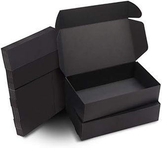 Kurtzy Boite Cadeau Noir Kraft (Lot de 20) - Boite Cadeau Vide de 19 x 11 x 4,5 cm - Boite Carton Cadeau Emballage Facile à Assembler pour Fêtes, Anniversaires, Mariages, Fête des Pere, Événements