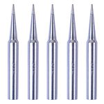 Bleiou 5 Pack Replacement ST5 Soldering Iron Tips for Weller WLC100, SPG40, SP40L, SP40N, SP40NKUS, WP25, WP30, WP35