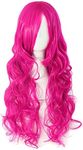 MapofBeauty 70cm Long Pink Wavy Cosplay Party Wig (Pink)