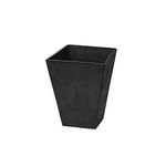 Algreen Products 17326 Valencia Square Planter with Self-Watering Tray, 13" Height by 10", Black Marble