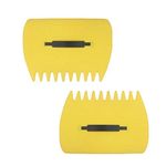 skycabin Yellow Large Garden and Yard Leaf Scoops,Plastic Scoop Grass,Hand Leaf Rakes and Leaf Collector for Garden Rubbish Great Tool (Set of 2)