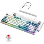 ZIYOU LANG K3 PRO Wired Mechanical Gaming Keyboard RGB Backlit 96% Ultra-Compact Number Pad Keyboard, Linear Red Switch with Custom Coiled USB-C Cable for Xbox PC Mac Gamers