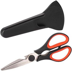 GOURMEO Küchenschere - Scharfe Edelstahl Haushaltsschere & Allzweckschere mit Magnet Etui - Die Schere nicht nur für die Küche ist Hochwertig, Rostfrei & Spülmaschinenfest