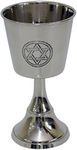 Majestic Giftware Kiddush Cup (KC1130) | 5.5-Inch Premium Quality Nickel Wine Cup | Perfect Goblet Cup for Shabbat, Passover, and Holidays | Perfect Judaica Gift (Star of David)