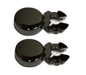 L&L® 2x Men's Cufflinks Button Covers Cuff Links Wedding one pair (17.5mm Silver Colour Base (Standard), Steel Black)