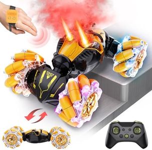 Gesture Sensing RC Stunt Car with Spray, Boys Toys Age 5-12 Year Old, 4WD 360° Rotating Remote Control 2.4Ghz Hand Controlled Car with Light & Music, Birthday Gifts for Kids Age 6 7 8 9 10 11