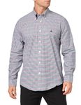 Brooks Brothers Men's Non-Iron Long Sleeve Button Down Sport Shirt, Navy Light, XL