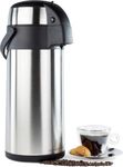 andrew james Airpot Hot Water Dispenser, Insulated Jug with Pump Mechanism, Made of Stainless Steel, Double-Walled, Lightweight and Robust with Carry Handle, Ideal for Hot and Cold Drinks (5 Litre)