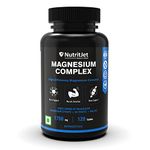 NutritJet Magnesium Glycinate Citrate Malate Complex | Max Absorption, Support Heart, Sleep, Muscle Health, Non-GMO & Gluten Free | 1750mg - For Men & Women 120 Tablets