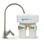 Aquasana 2-Stage Under Sink Water Filter System with Brushed Nickel Faucet