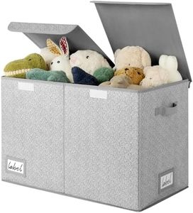 GRANNY SAYS Extra Large Storage Box with Lid, Pack of 1 Toy Box, Fabric Storage Chest, Toy Organizer and Storage Bins for Kids, Toy Bins Dust-proof Storage Container, Meuble de Rangement Jouet, Grey