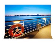 LYLYCTY 7x5ft Cruise Ship Backdrop The Sea Distant Mountain Cruise Photography Backdrops Photo Studio Background Props LYP101