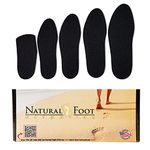 Natural Foot Orthotics Cushions - Sponge Rubber with Nylon Covering, Perfect for Arch Support Insoles (MENS-10)