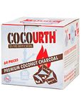 CocoUrth Organic Coconut Charcoal (64 Pieces - Large Cube)