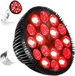 LifePro InfraGlow NIR & Red Light Therapy Lamp - Infrared Red Light Therapy Bulb with 18 LEDs & Clip-On Lamp - at-Home Red Light Therapy for Body, Chronic Pain Relief, Skin Wellness, & Recovery