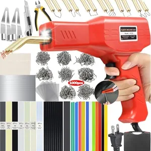 Upgraded 220W Plastic Welder, 2 in 1 Plastic Welding Kit Plastic Repair Welder Kit 1000PCS Hot Stapler Soldering Gun with 100PCS Plastic Welding Rods Car Bumper Repair Kit for Most Plastic Repair