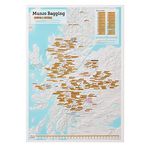 Munro Bagging Scratch Print - Map Poster for Walkers Climbers - Print Size 59.4 (w) x 84.1 (h) cm