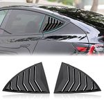 Side Window Louvers for Tesla Model Y 2020-2023 Air Vent Scoop Louvers Shades Cover Blinds with 3M Tape (Black)