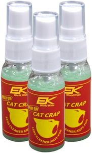 EK World Wide Cat Crap™ Spray-On Anti‑Fog Cleaner – 3 × 1 oz Plastic Spray Bottles, Safe & Clear – Compact Optics Spray