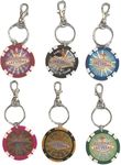 Sunny Bourne Las Vegas Poker Chip Keychain Set of 6, Multicolor, One Size, Multiple, 1 inch