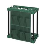 Livhome Rectangular Garage Garden Tool Holder Organiser Storage Rack - Holds up to 40 Tools, Features Storage Slots for storing Spades, Shovels, Brooms, Rakes