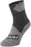 SEALSKINZ Waterproof All Weather Ankle Length Sock Black/Grey Large