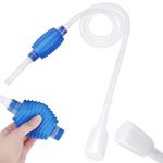 Fanshiontide 1 Pcs Aquarium Gravel Cleaner, Hand Fish Tank Gravel Cleaner Fish Tank Vacuum Syphon Pump Siphon Pump Cleaning Kit for Fish Tank Daily Water Changing Filter Sand Cleaning(Blue)