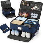 RAINSMORE 2 Layer Golf Trunk Organizer Golf Gifts for Men 2 Pair Shoes Waterproof Car Trunk Locker Golf Accessories for Balls, Tees, Gloves, Clothes, Gifts for Golfers