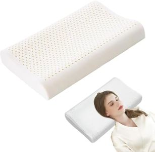 MTSDM Natural Latex Pillow, Memory Foam Bed Pillows Adjustable Cervical Orthordic Memory Pillow Helps Sleeping, Ergonomic Deep Sleep Neck Support Bed Pillow with Washable Pillows Cover for Home, Hote