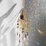 Artilady Suncatcher Crystal Wind Chimes- Large Prisms Suncatchers for Window Hanging Crystals and Healing Stones Dream Catcher Kitchen Garden Patio Backyard Decoration Birthday Gifts Women