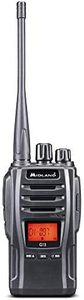 Midland G13, Walkie Talkie Ricaricabile, Radio Ricetrasmittente Semi Professionale con 99 Canali PMR446, Funzione VOX, Impermeabile IPX4, Batteria Li-Ion 2600mAh fino a 40 Ore, Nero