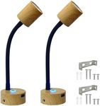 XLSBZ 12V LED Spot Reading Light, Campervan RV Reading LED Lamp Interior with USB &Touch Dimmable Switch,2 Pcs Bedside Reading Lights for Campervan Van Camper Motorhome Caravan Boat