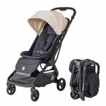 Ergobaby Metro 3 Baby Stroller for Newborns, Infants, and Toddlers - Travel Stroller with One-Hand Fold, Near-Flat Recline, Adjustable Handlebar - Natural Beige