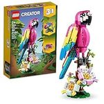 LEGO Creator 3 in 1 Exotic Pink Parrot 31144 Building Toy Set, Transforms from Colorful Parrot to Swimming Fish to Cute Frog, Great Gift for Animal Lovers, Colorful Toy for Kids Ages 7+