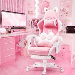 Vigosit Pink Gaming Chair with Cat 