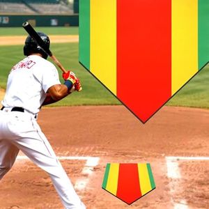 Roliwils Baseball Home Plate Training Mat 17x17, Professional Home Plate Baseball & Softball Training | Multi-Zone Strike Practice Base | Portable Baseball Bases Equipment