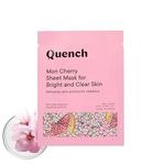 Quench Brightening Korean Sheet Mask with Cherry Blossom Radiance | Korean Face Mask for Glowing Skin | Hydrates Skin and Evens Out Skin Tone | Made in Korea (Pack of 1, 25ml)